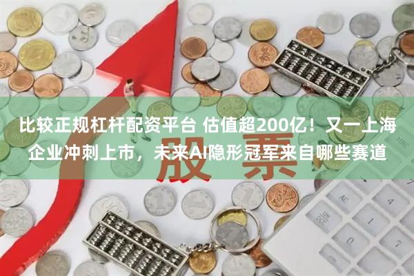 比较正规杠杆配资平台 估值超200亿！又一上海企业冲刺上市，未来AI隐形冠军来自哪些赛道